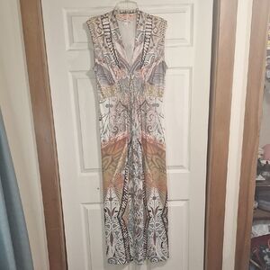 World Unity Spandex Embellished Sleeveless Sheath Maxi Dress-M-Tribal Southwest